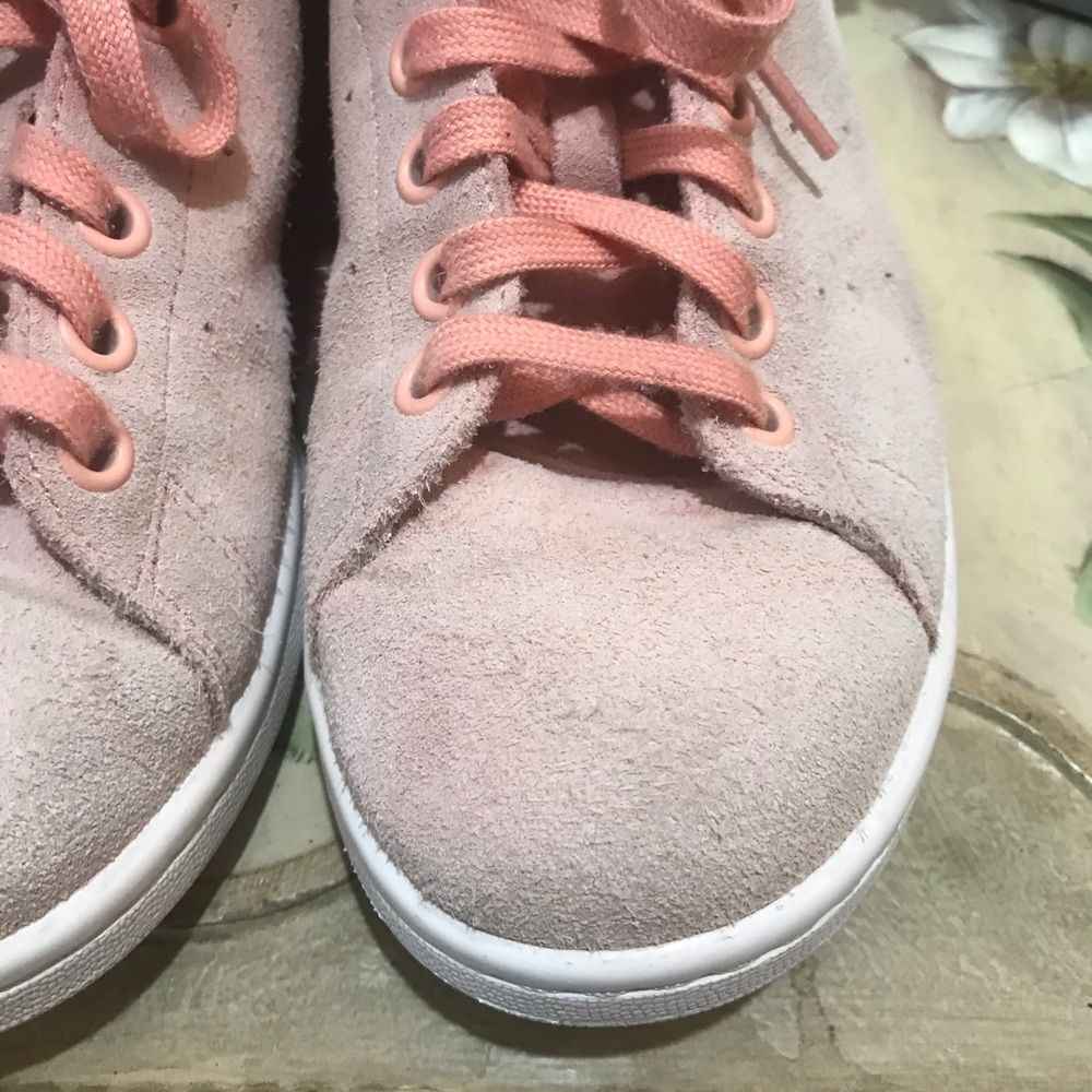 Adidas Stan Smith Blush Pink Suede Sneakers Youth US Sz 5.5 UK Sz 5 - Picture 9 of 16